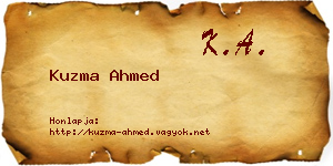 Kuzma Ahmed névjegykártya